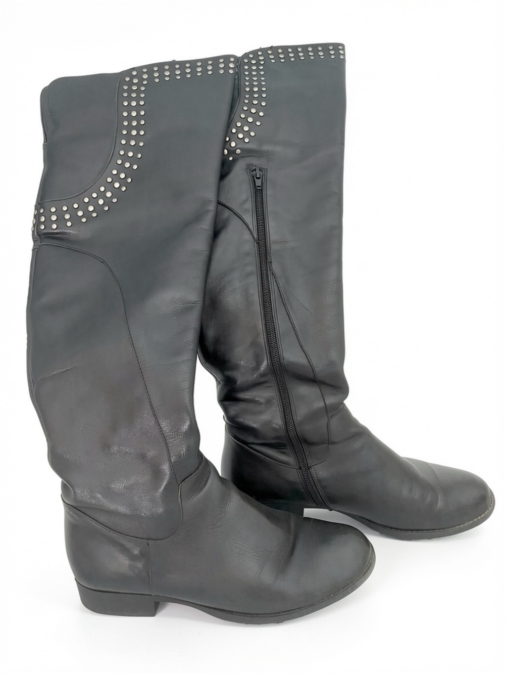 Soft Surroundings Black Over-the-Knee Studded Boots